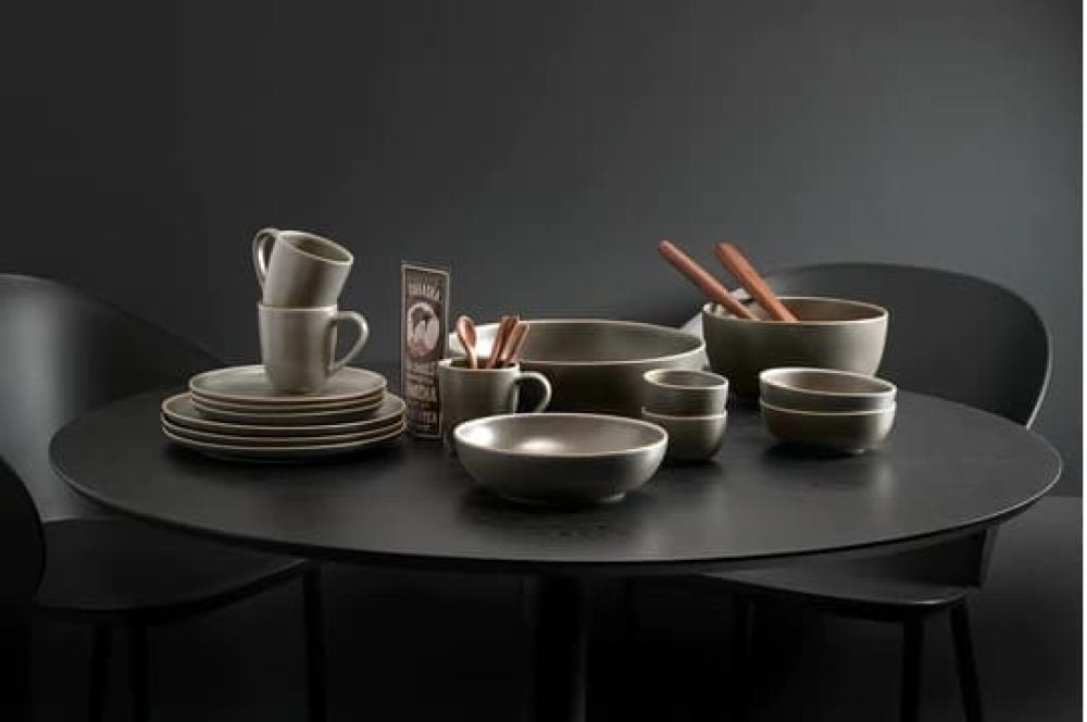 BELUGA DESSERT PLATE 21CM, BROWN, CERAMICS, ASA Selection