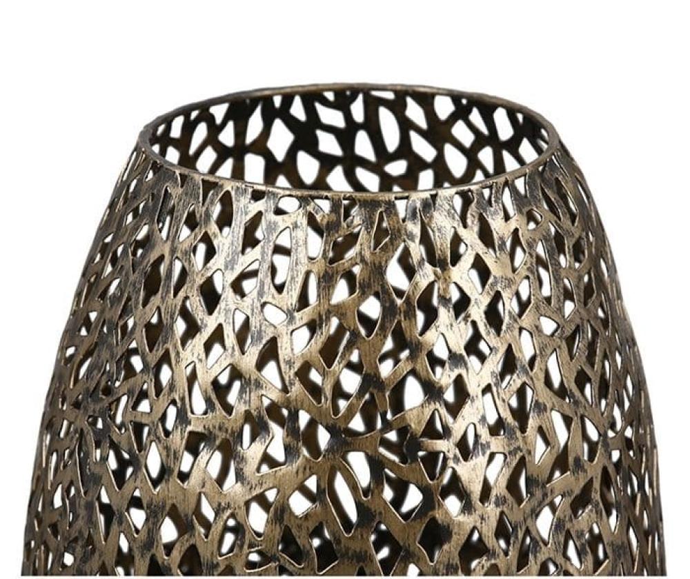 PURLEY CANDLE HOLDER H20CM, ANTIQUE GOLD COLOUR, METAL, Gilde