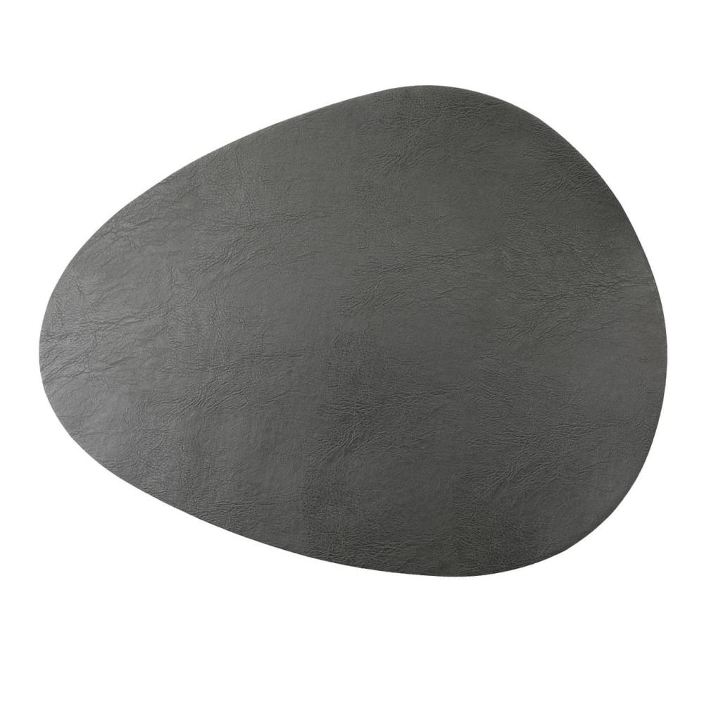 MIKASA PLACEMAT 38X30CM SET 4PCS, OVAL, GREY, PU, Mikasa