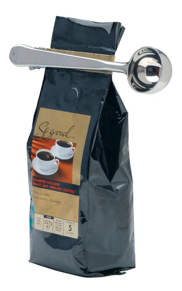 LA CAFETIÈRE MEASURING SPOON 20G/BAG CLIP 3.6X17.8CM, ST.ST., La Cafetiere