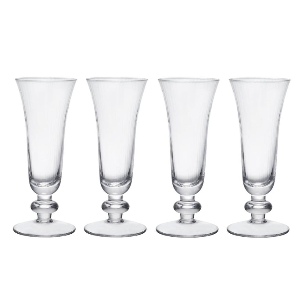 MIKASA SALERNO GLĀZES ŠAMPANIETIM 170ML, 4 GAB., KRISTALĪNS, Mikasa