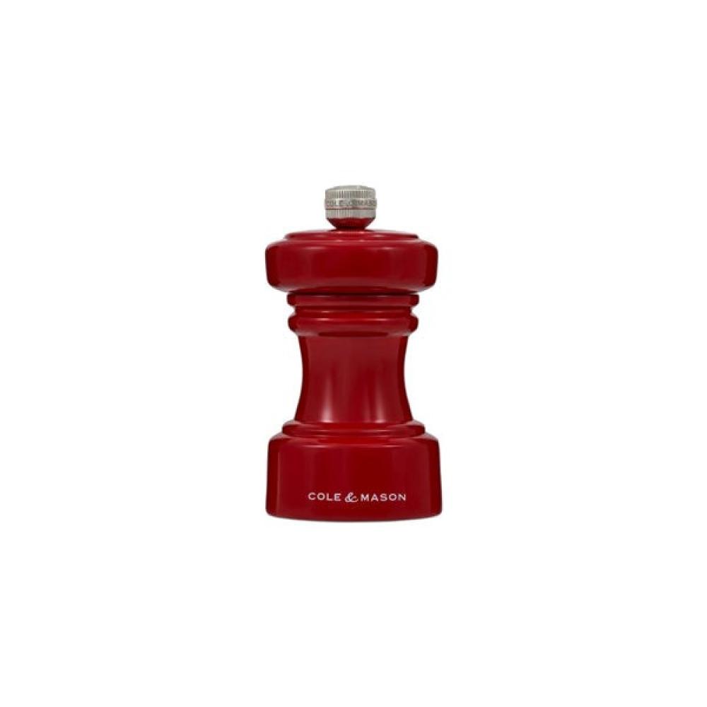 HOXTON PEPPER MILL 10.4CM, RED GLOSS, Cole and Mason