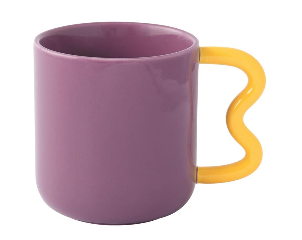 CREATIVE COLOURED MUG 350ML, VIOLET, PORCELAIN, Easy Life
