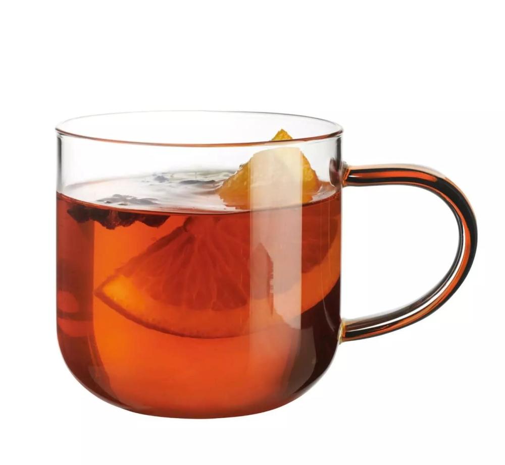 COPPA MUG 400ML, WITH BROWN HANDLE, BOROSILICATE GLASS, ASA Selection