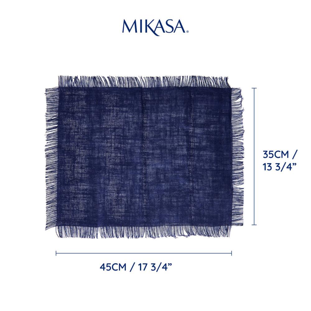 MIKASA GALDA SALVETES 35X45CM 2GAB, T.ZILAS, DŽUTAS AUDUMS, Mikasa