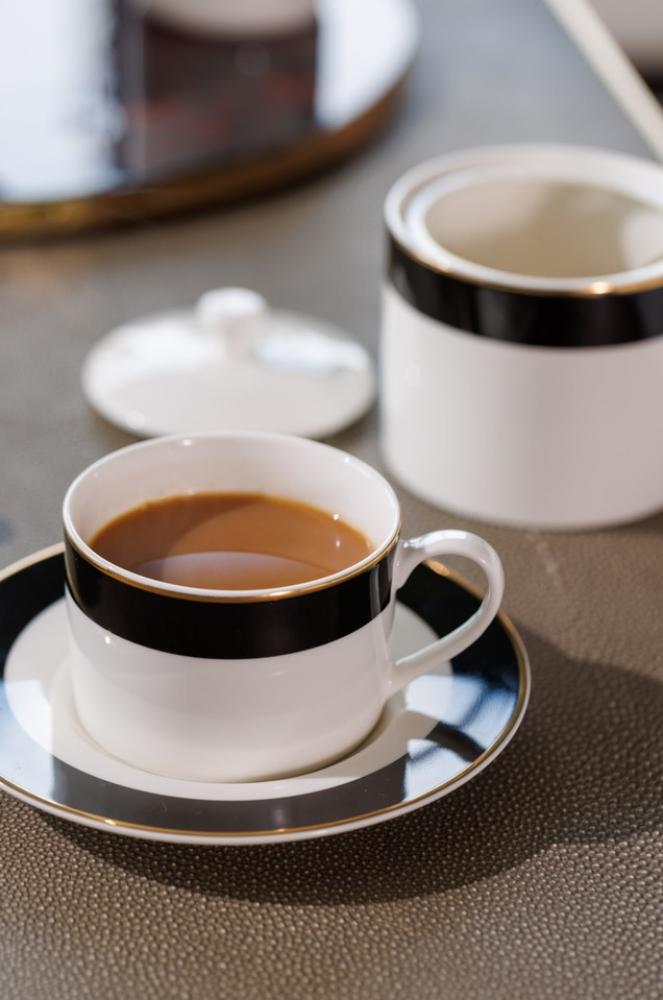 MIKASA LUXE DECO TEA SERVICE 2 PERS, CUP 200ML WITH SAUCER, PORCELAIN, Mikasa