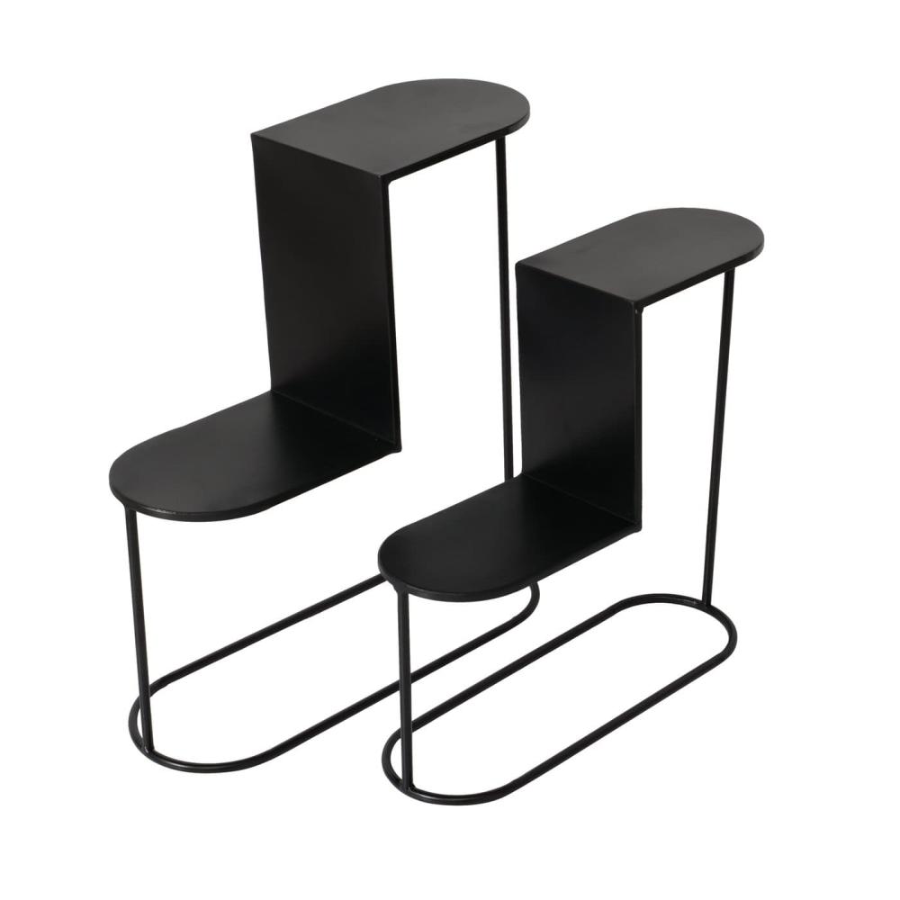 PLUTO TRAY FOR FLOWER H45CM, BLACK, IRON (2049537), Boltze