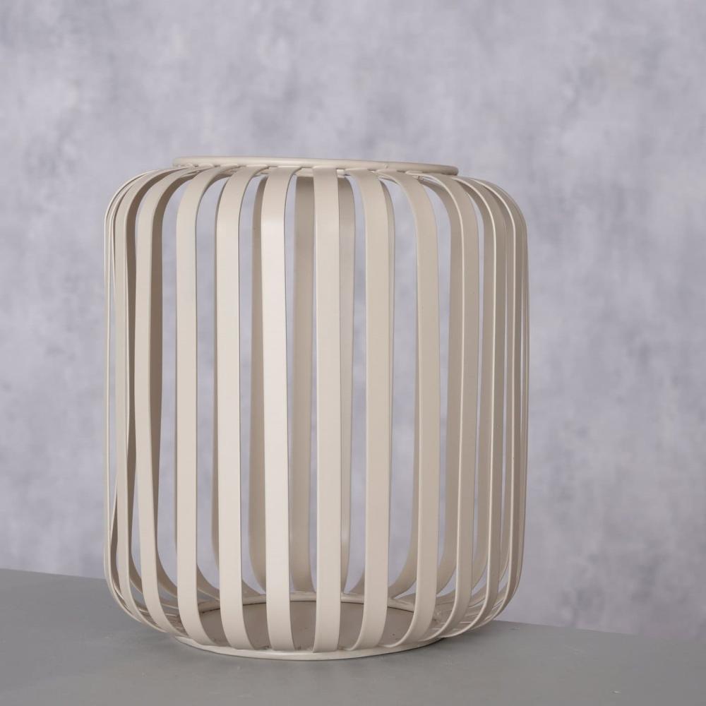 VIKI WINDLIGHT LANTERN H15CM, BEIGE, IRON, Boltze