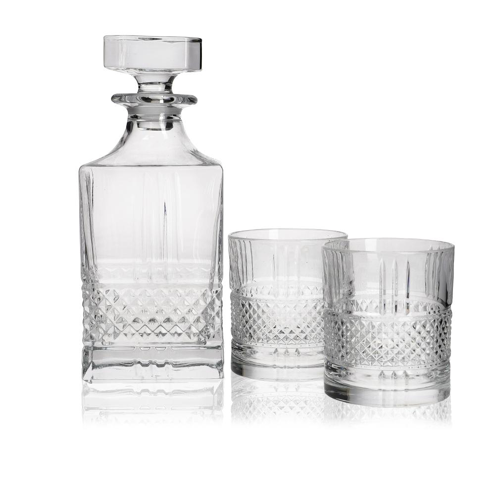 VERONA KOMPL. VISKIJAM KARAFE 750ML, GLĀZES 270ML 2 GAB, KRISTALĪNS, Maxwell & Williams