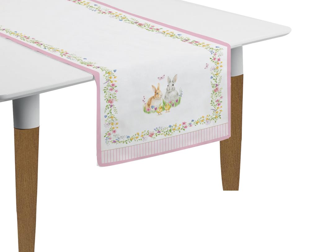 HAPPY EASTER SET TABLE RUNNER 45X140CM 2PCS, COTTON, Easy Life
