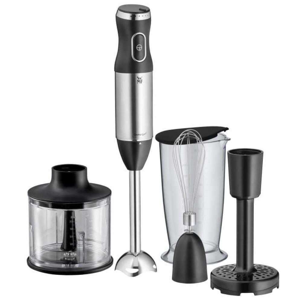 WMF KULT X ROKAS BLENDERA KOMPL. 600W 4 PIED., SUDRABA KR., MELNS, N/T, WMF