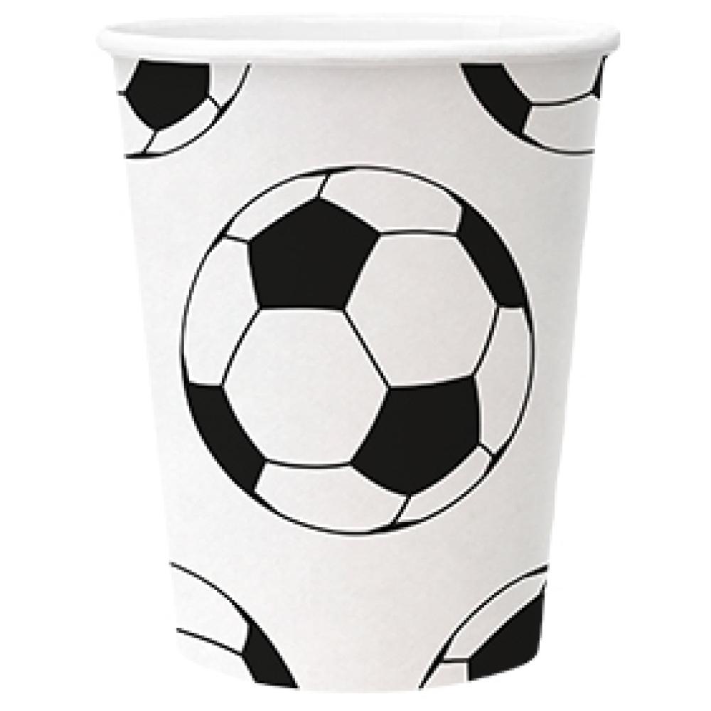 SOCCER BALL PAPER CUPS 250ML 8GB, 0.079KG/IEP, Paw Decor Collection