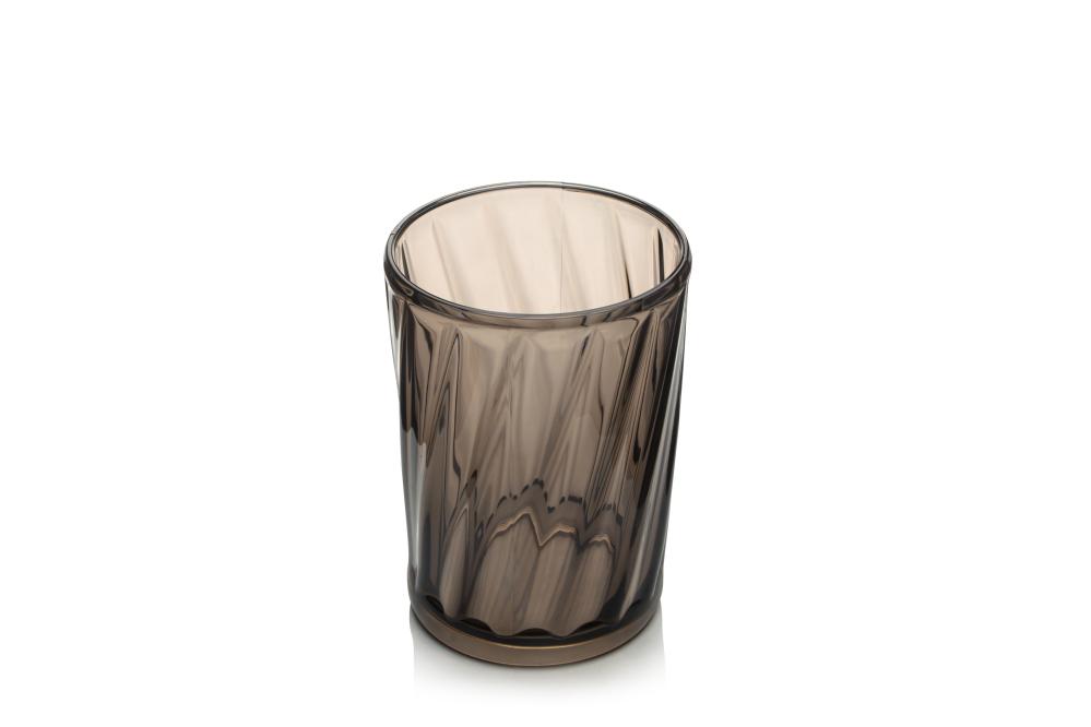 LUNAR WATER GLASS 410ML, GRAY TRANSPARENT, ACRYLIC, DEPA