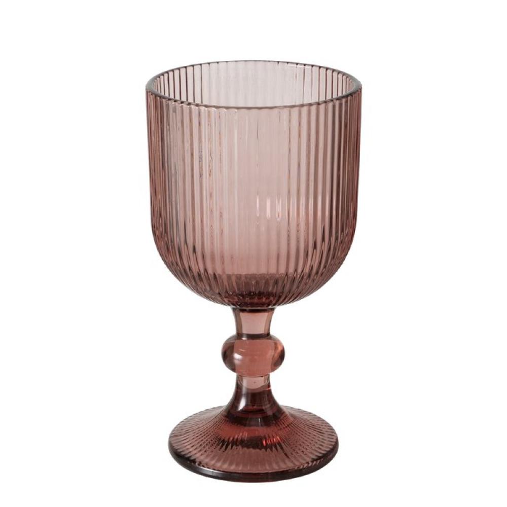 RIGANO GLĀZE VĪNAM 320ML, H17CM, UZ KĀJIŅAS, T.ROZĀ, STIKLS, Boltze