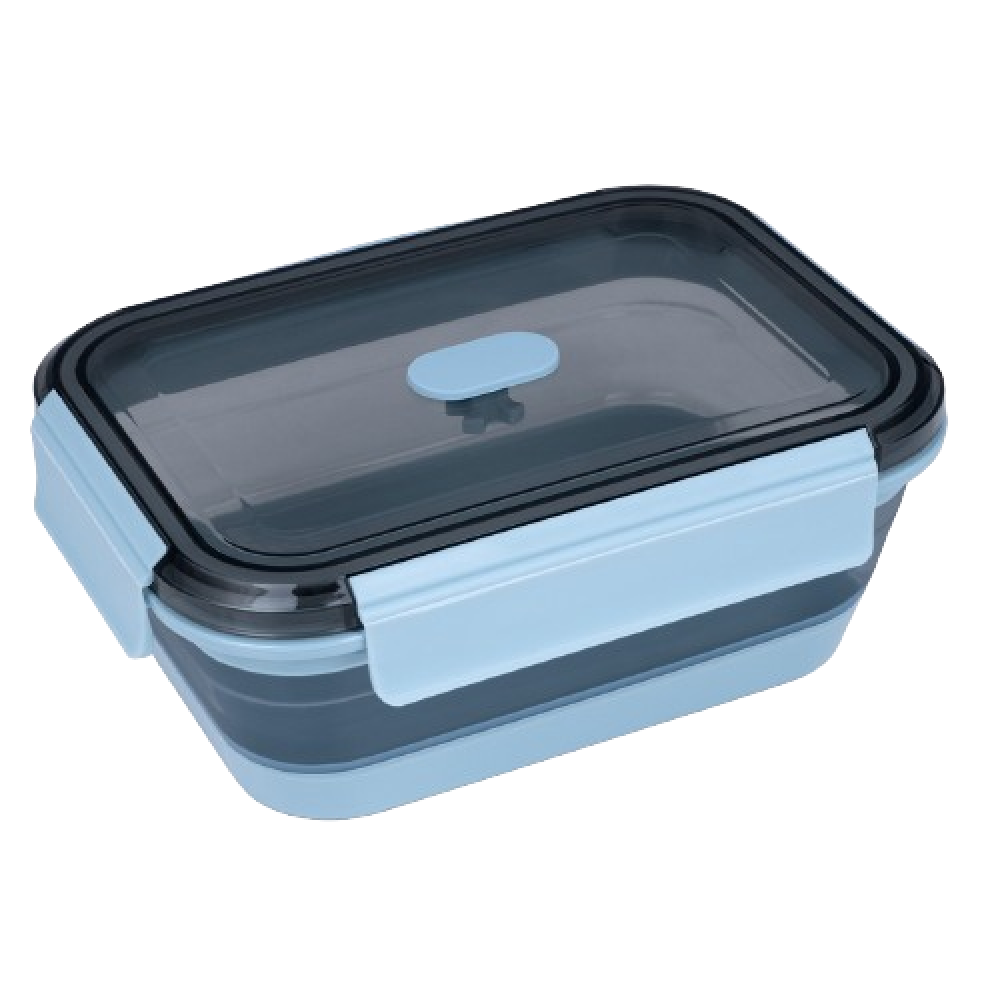 UP&DOWN FOLDABLE BOX 1200ML, 21X15.9X7.4CM, FROZEN BLUE, PLASTIC, SILICONE, Lurch