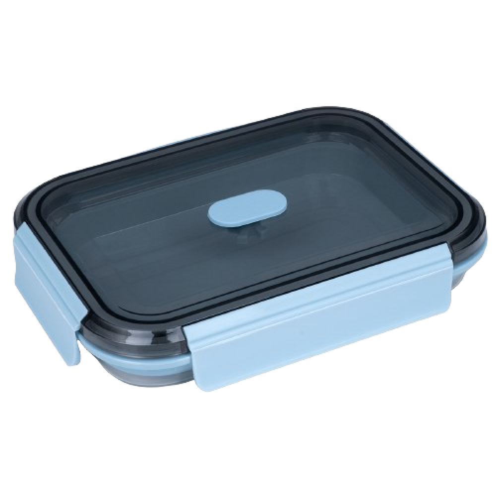 UP&DOWN FOLDABLE BOX 1200ML, 21X15.9X7.4CM, FROZEN BLUE, PLASTIC, SILICONE, Lurch