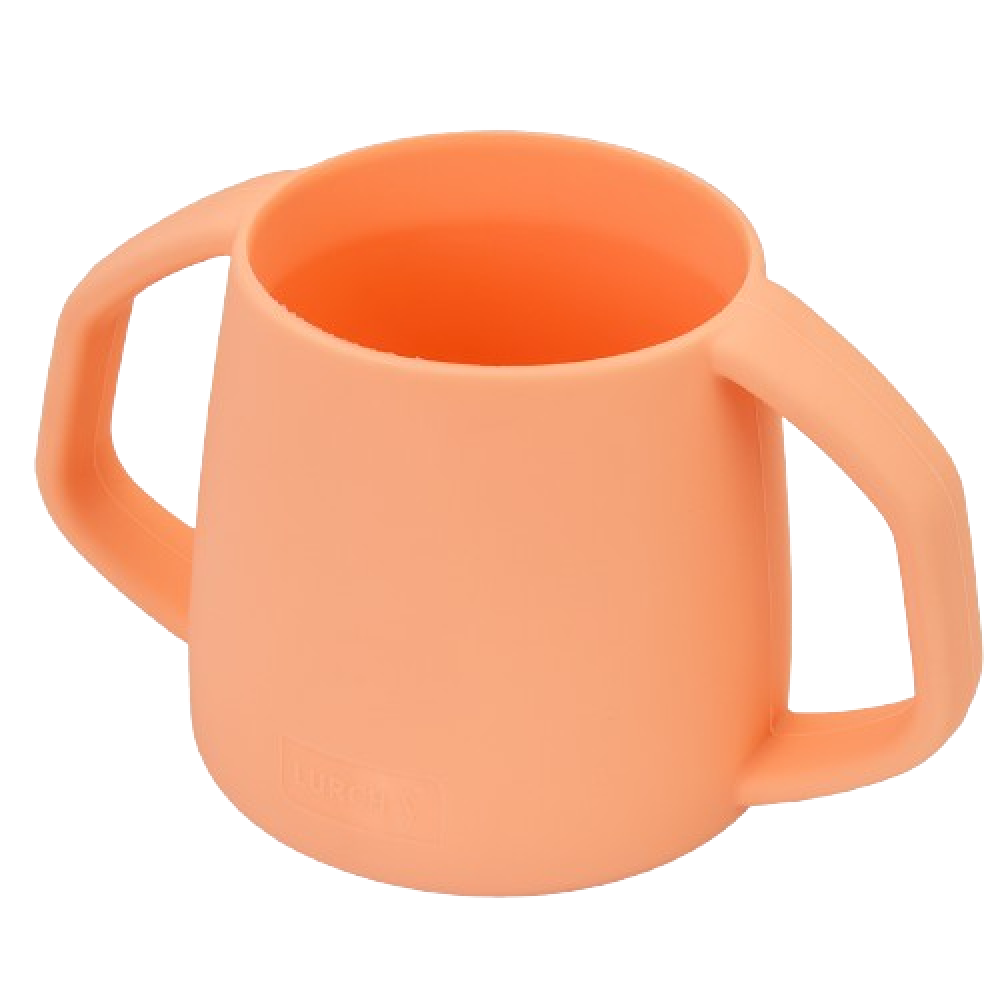 LITTLE LURCH KRŪZĪTE D7,6CM, H12,5CM BĒRNIEM, APRIKOŽU ORANŽS, PREMIUM PLATĪNSILIKONS, Lurch