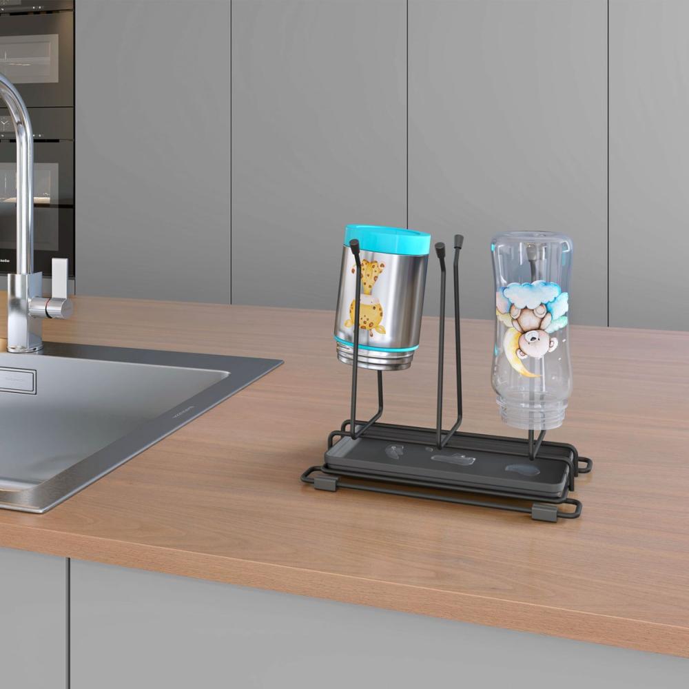 LAVA BOTT.DRAINER BOTTLE-UP ST.ST., TOUCH THERM COATING, Metaltex