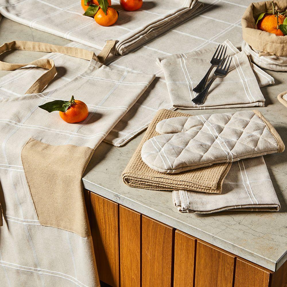 BOREAL TABLE CLOTH 140X240CM, BEIGE, TEXTILE, Tognana