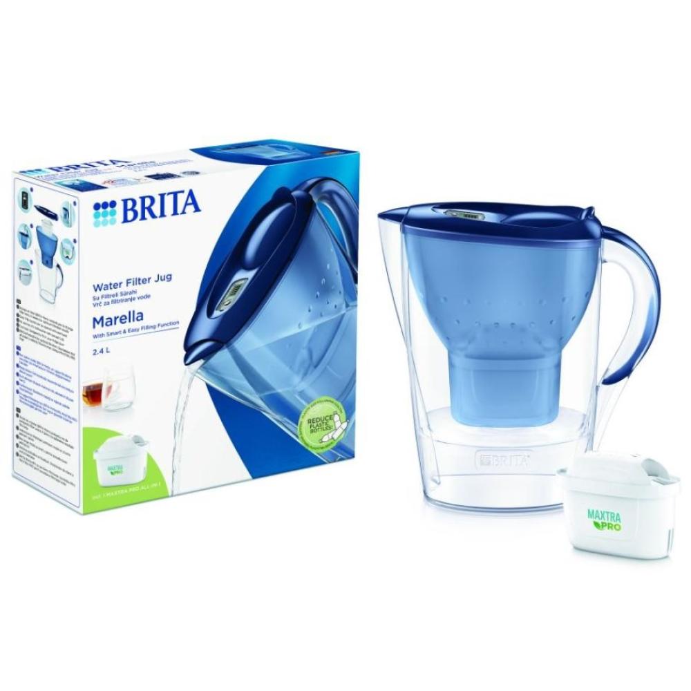 MARELLA ŪDENS FILTRKRŪZE 3.5L, AR 2 KĀRTRIDŽIEM, ZILĀ KRĀSĀ, BRITA