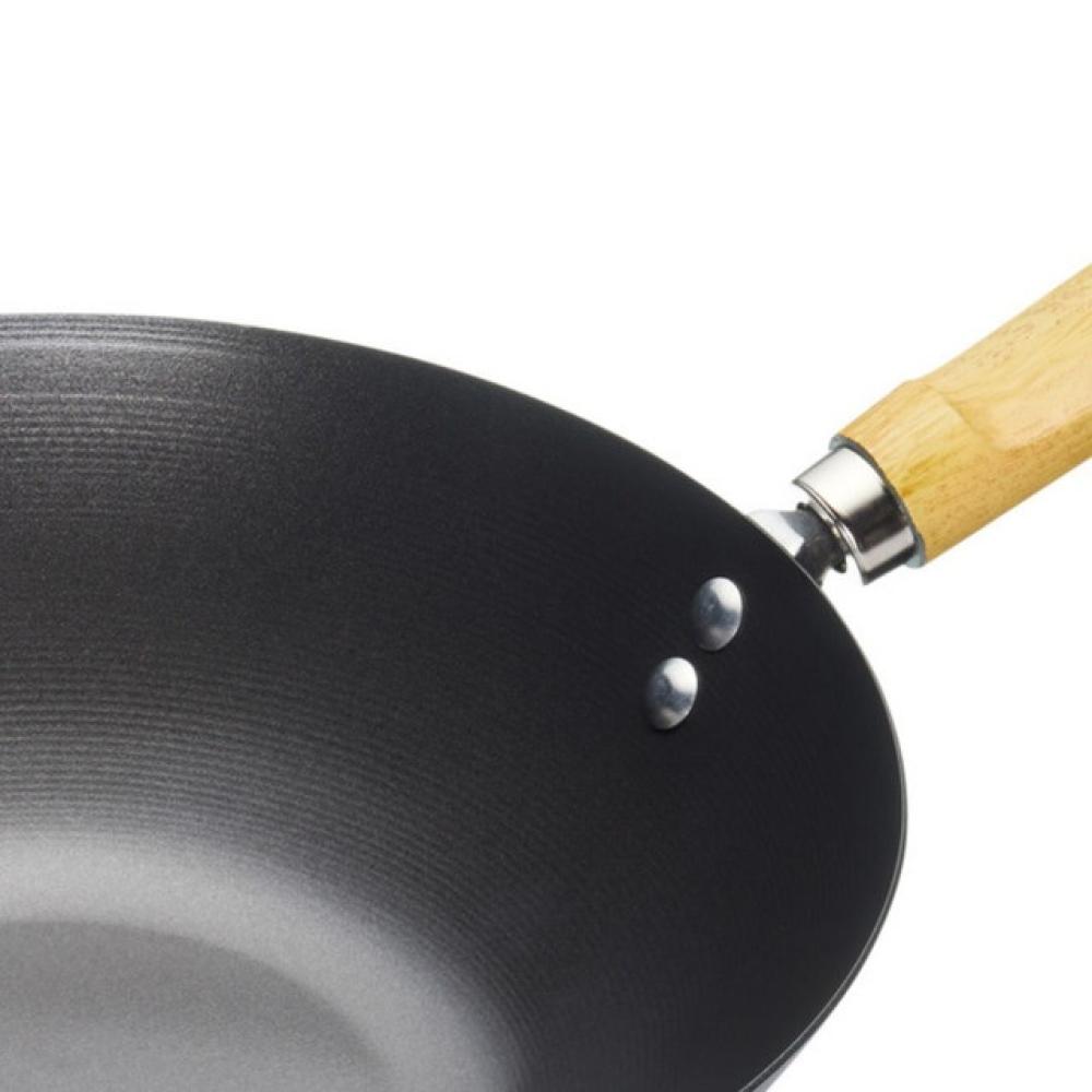 KITCHENCRAFT WORLD OF FLAVORS WOK PAN 25CM, GRAY, STEEL, Kitchen Craft
