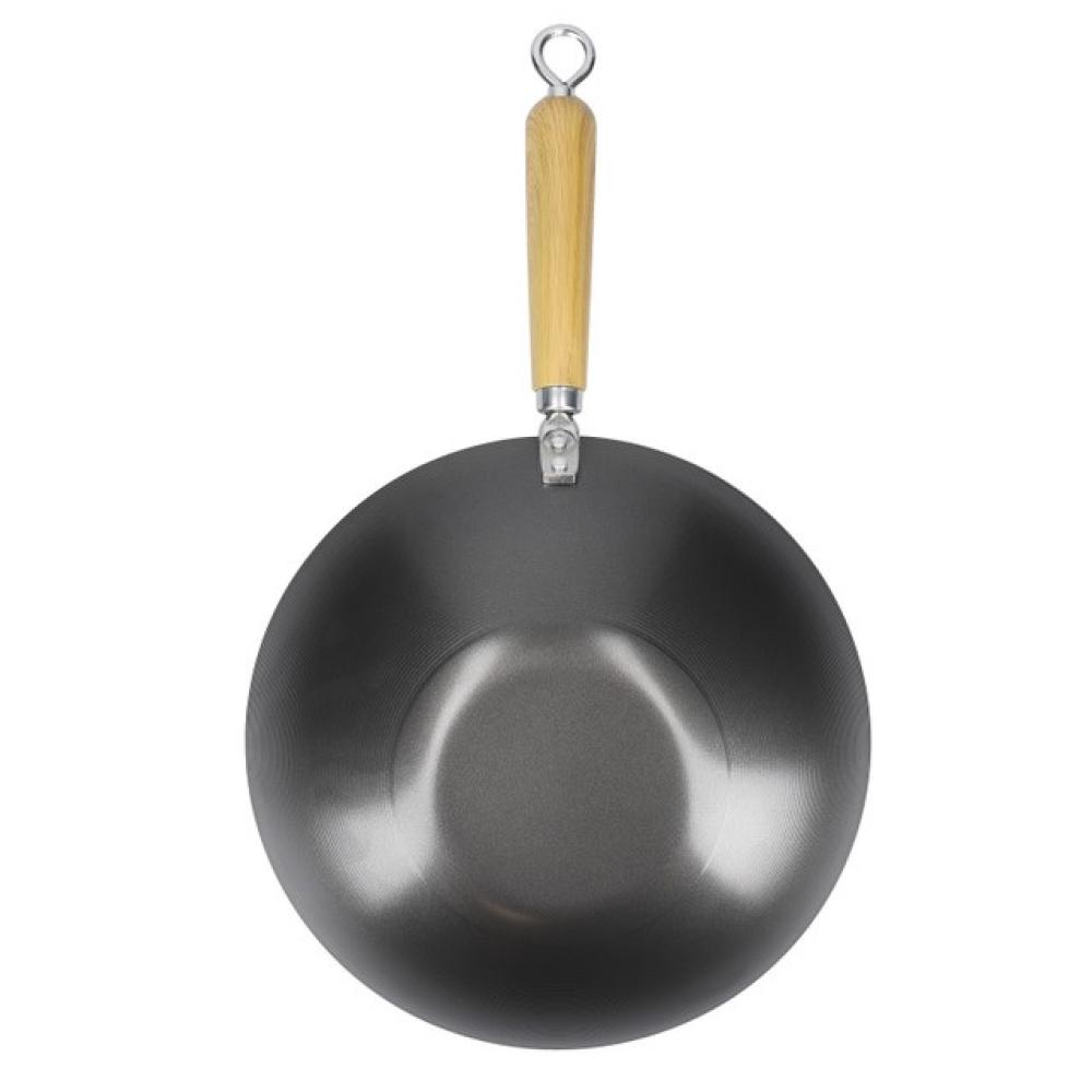 KITCHENCRAFT WORLD OF FLAVORS WOK PAN 25CM, GRAY, STEEL, Kitchen Craft