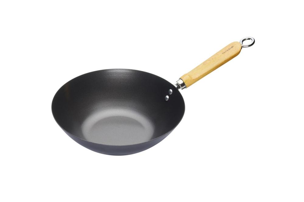 KITCHENCRAFT WORLD OF FLAVORS WOK PAN 25CM, GRAY, STEEL, Kitchen Craft