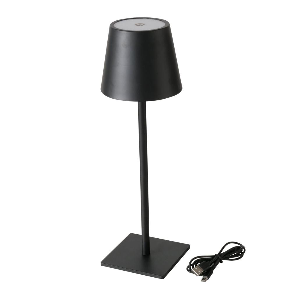 TENDO TABLE LAMP H38CM, LED/USB CABLE, BLACK, METAL, Boltze