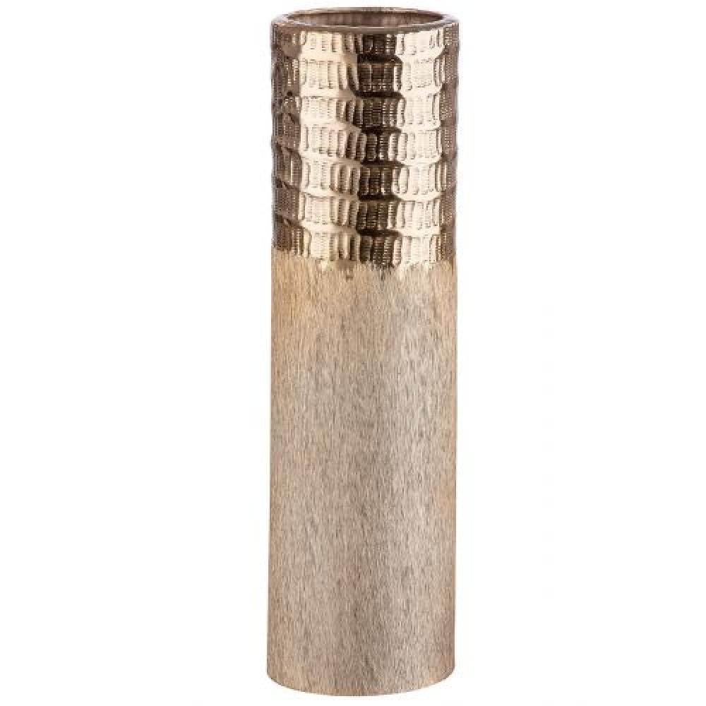 TRENTO VASE H35.5/D10CM, GOLD COLOR, ALUMINUM, Gilde