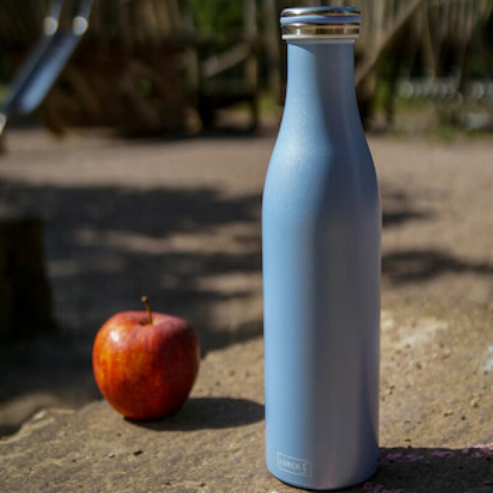 INSULATED BOTTLE STAINLESS STEEL 0,75L PEARL BLUE, Lurch