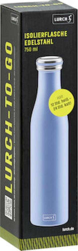 INSULATED BOTTLE STAINLESS STEEL 0,75L PEARL BLUE, Lurch