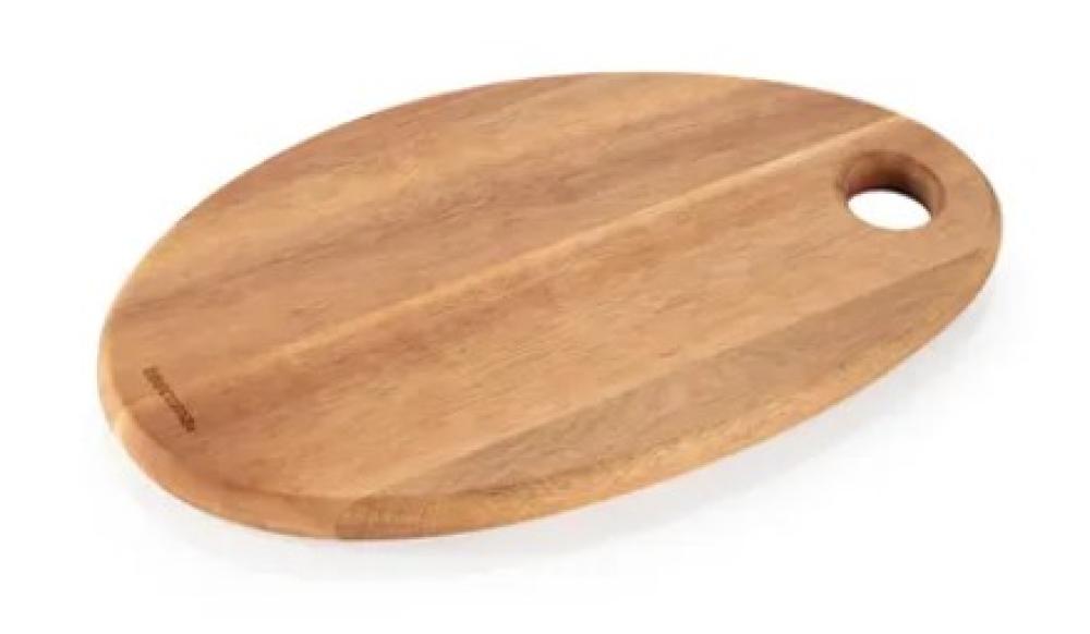 FEELWOOD OVAL SERVING AND CHOPPING BOARD 27X18CM, ACACIA WOOD, Tescoma