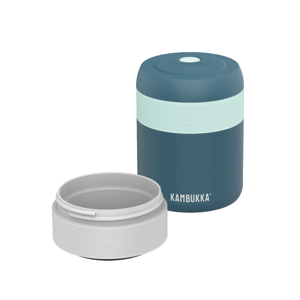 BORA FOOD THERMOS 600ML, MATT, DEEP TEAL, STAINLES STEEL, Kambukka