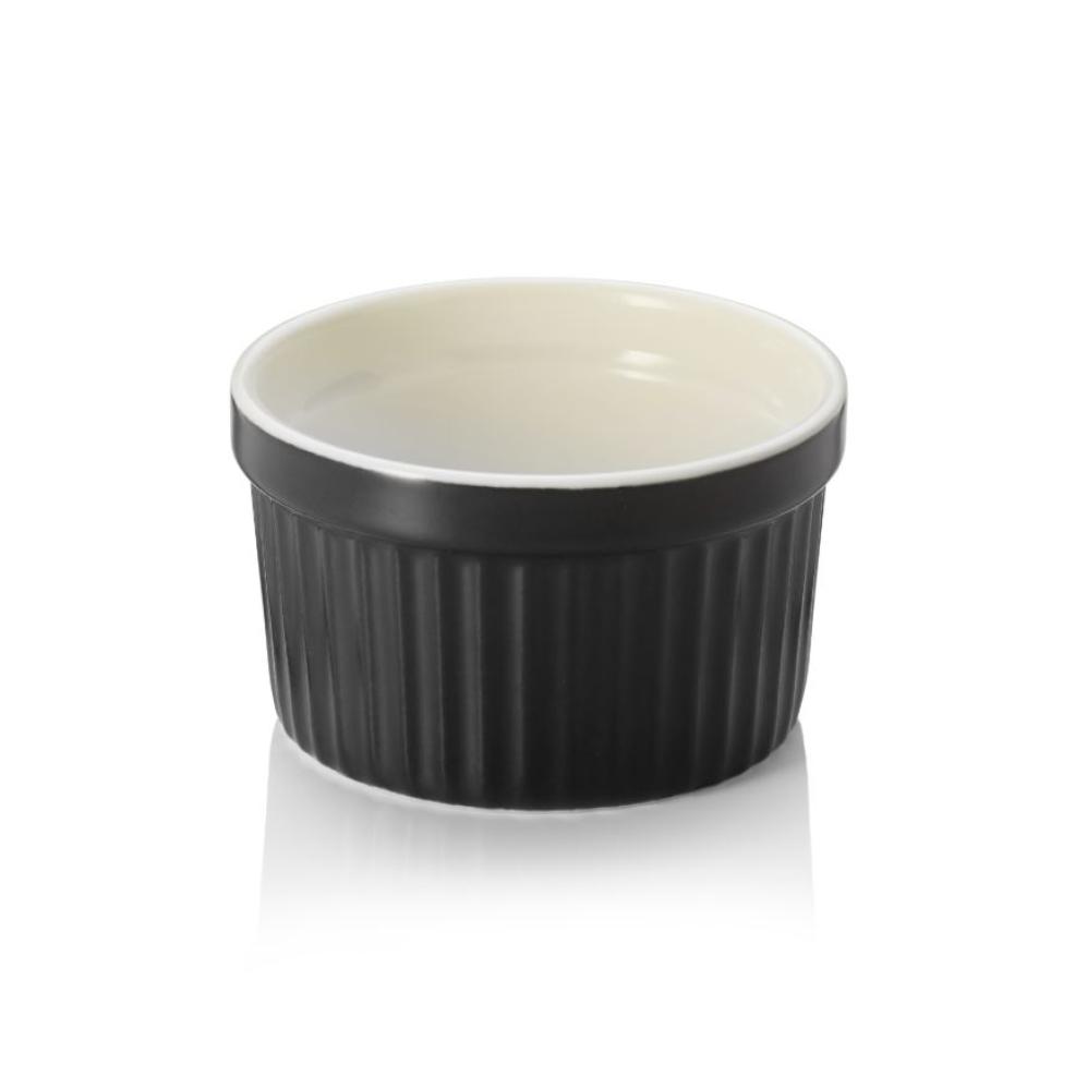 RAMEKIN 85ML/D7CM, BLACK/WHITE, PORCELAIN, WAS
