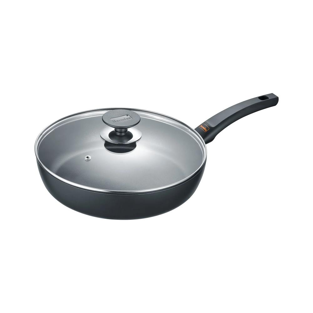 SPECIAL+ DZIĻĀ PANNA 28CM, AR VĀKU, MELNA, ALUMĪNIJS, INDUKCIJAI, Berndes