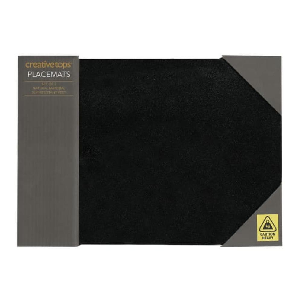 CREATIVE TOPS NATURALS GRANITE COASTERS 29.5x2x21cm, SET OF 2PCS, Creative Tops