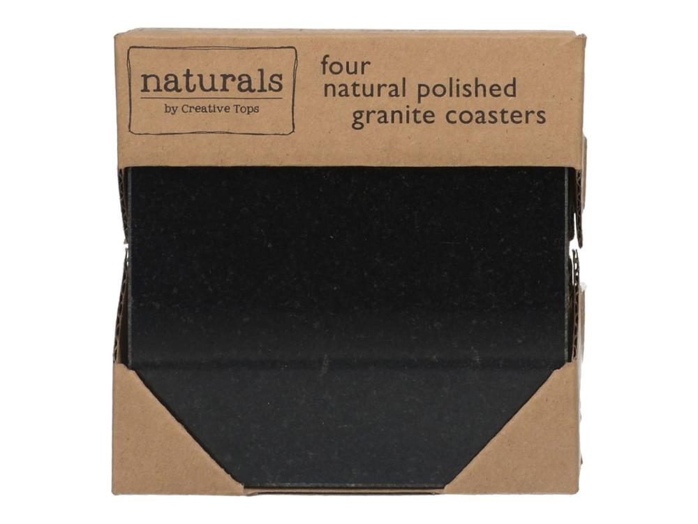 CREATIVE TOPS NATURALS GRANITE COASTERS 10x10cm, SET OF 4PCS, Creative Tops
