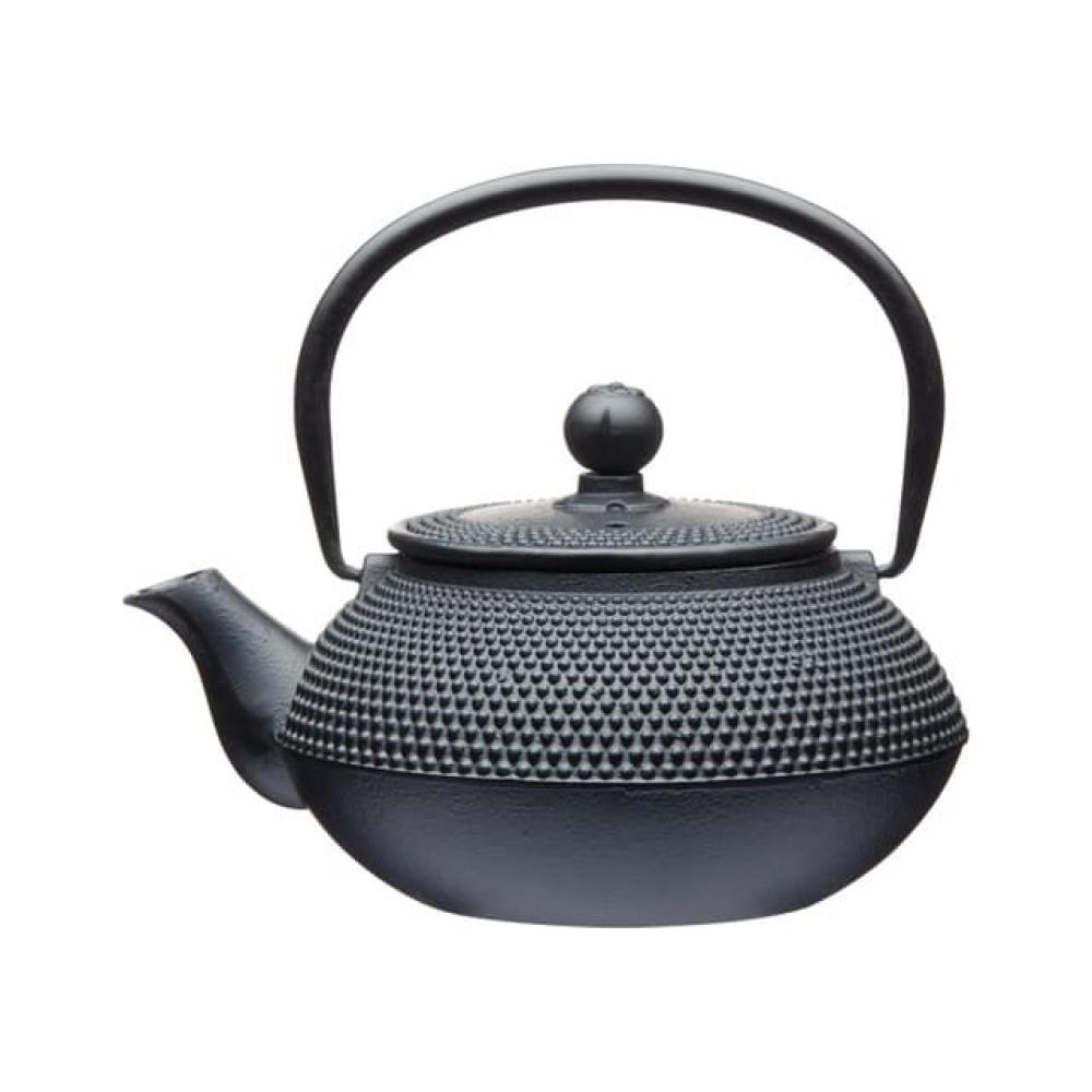 LA CAFETIÈRE TĒJKANNA 600ML, AR SIETIŅU, MELNA, ČUGUNS, La Cafetiere