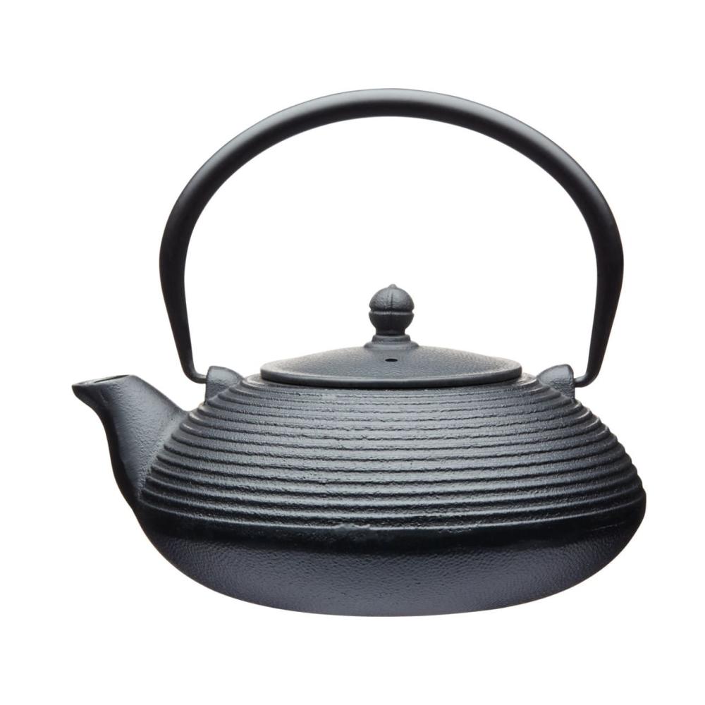 LA CAFETIÈRE TĒJKANNA 900ML, AR SIETIŅU, MELNA, ČUGUNS, La Cafetiere
