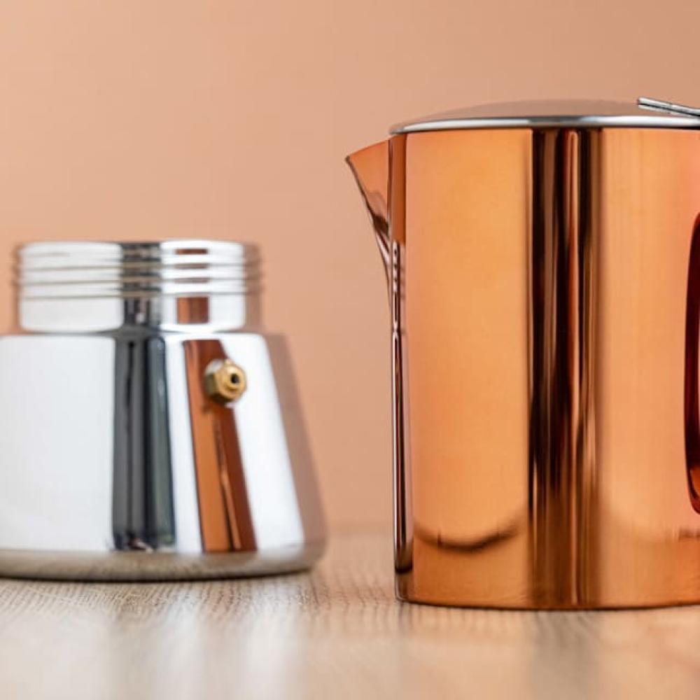 LA CAFETIÈRE ESPRESSO MAKER 300ML/4 CUPS, COPPER, ST.ST., La Cafetiere