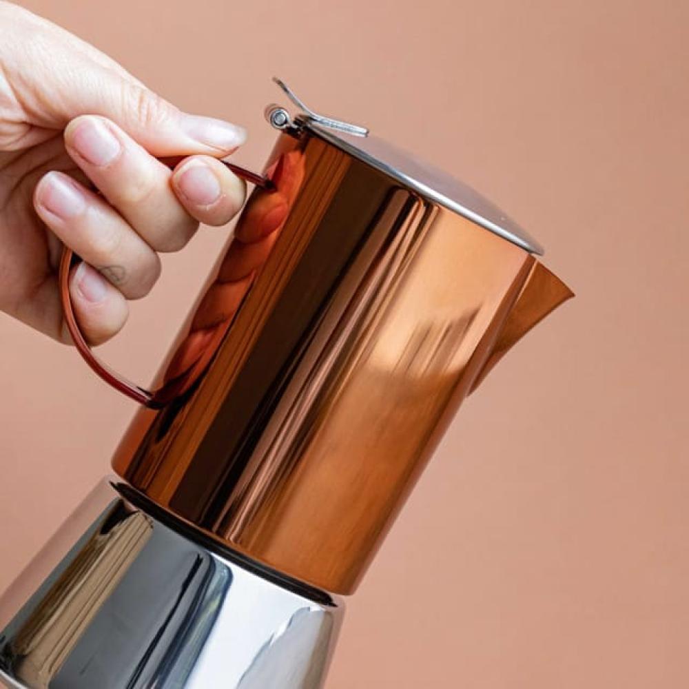 LA CAFETIÈRE ESPRESSO MAKER 300ML/4 CUPS, COPPER, ST.ST., La Cafetiere