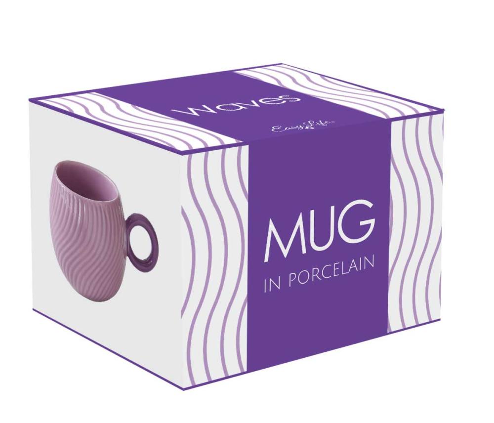 WAVES VIOLET KRŪZE 350ML, PORCELĀNS, DĀVANU KASTĒ, Easy Life
