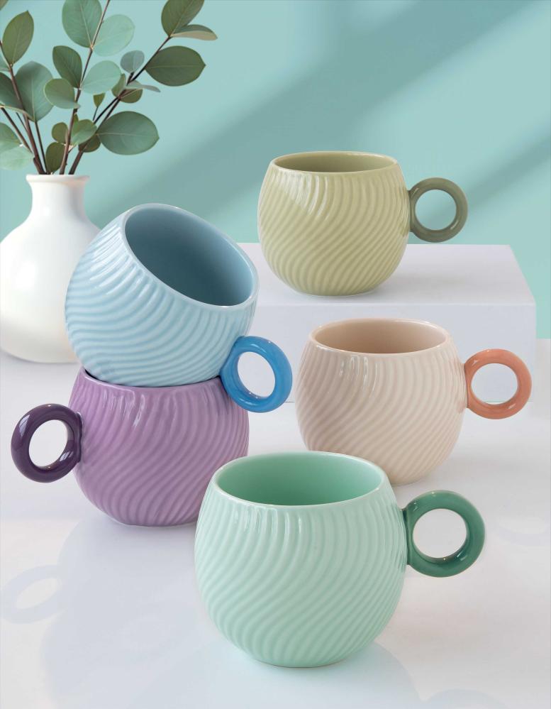 WAVES VIOLET KRŪZE 350ML, PORCELĀNS, DĀVANU KASTĒ, Easy Life