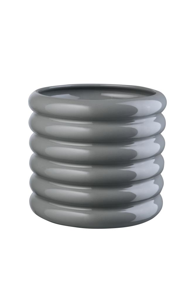 LOOPY PLANTER H19CM. D18CM. COOL GRAY, ASA Selection