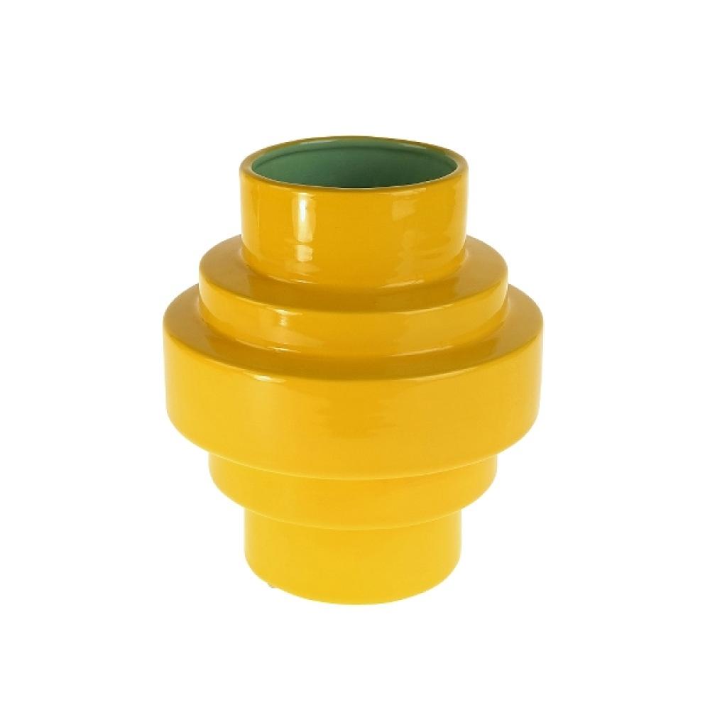 VASE 22x24.5cm, YELLOW, CERAMIC, Werner Voss