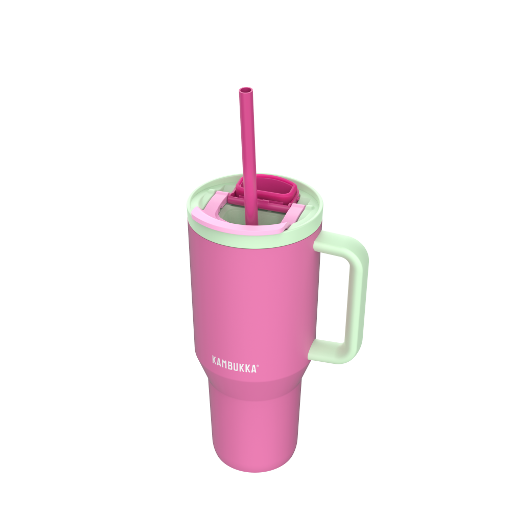 RIO THERMO MUG WITH HANDLE 950ML, PINK, Kambukka