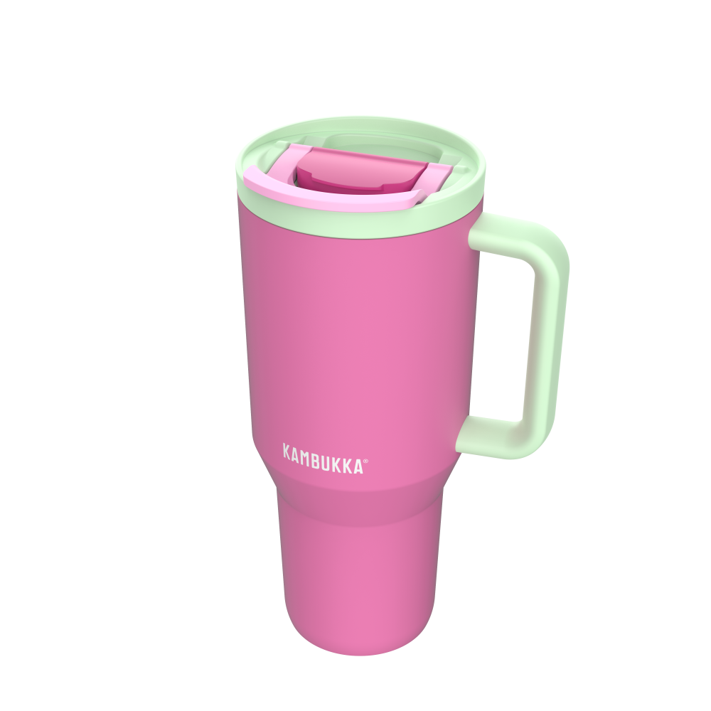 RIO THERMO MUG WITH HANDLE 950ML, PINK, Kambukka