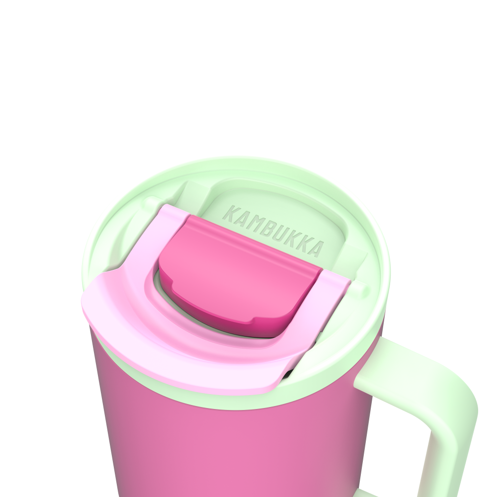 RIO THERMO MUG WITH HANDLE 950ML, PINK, Kambukka
