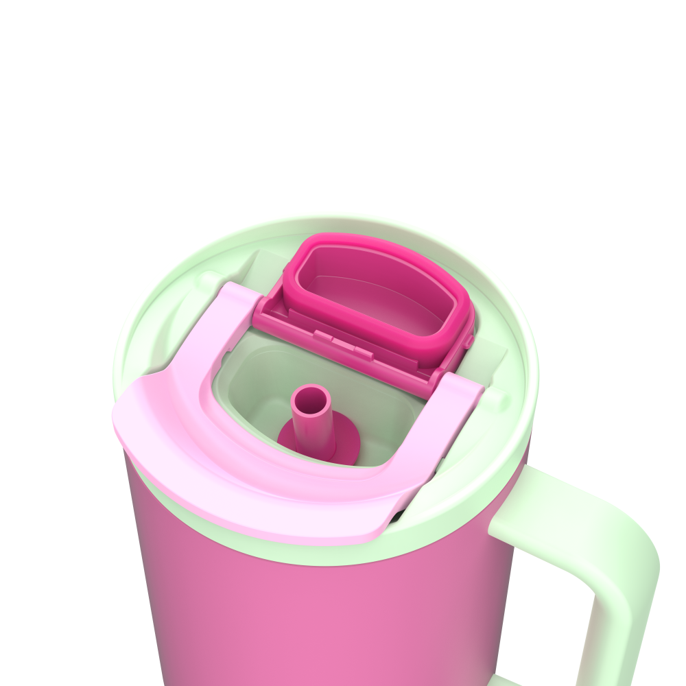 RIO THERMO MUG WITH HANDLE 950ML, PINK, Kambukka