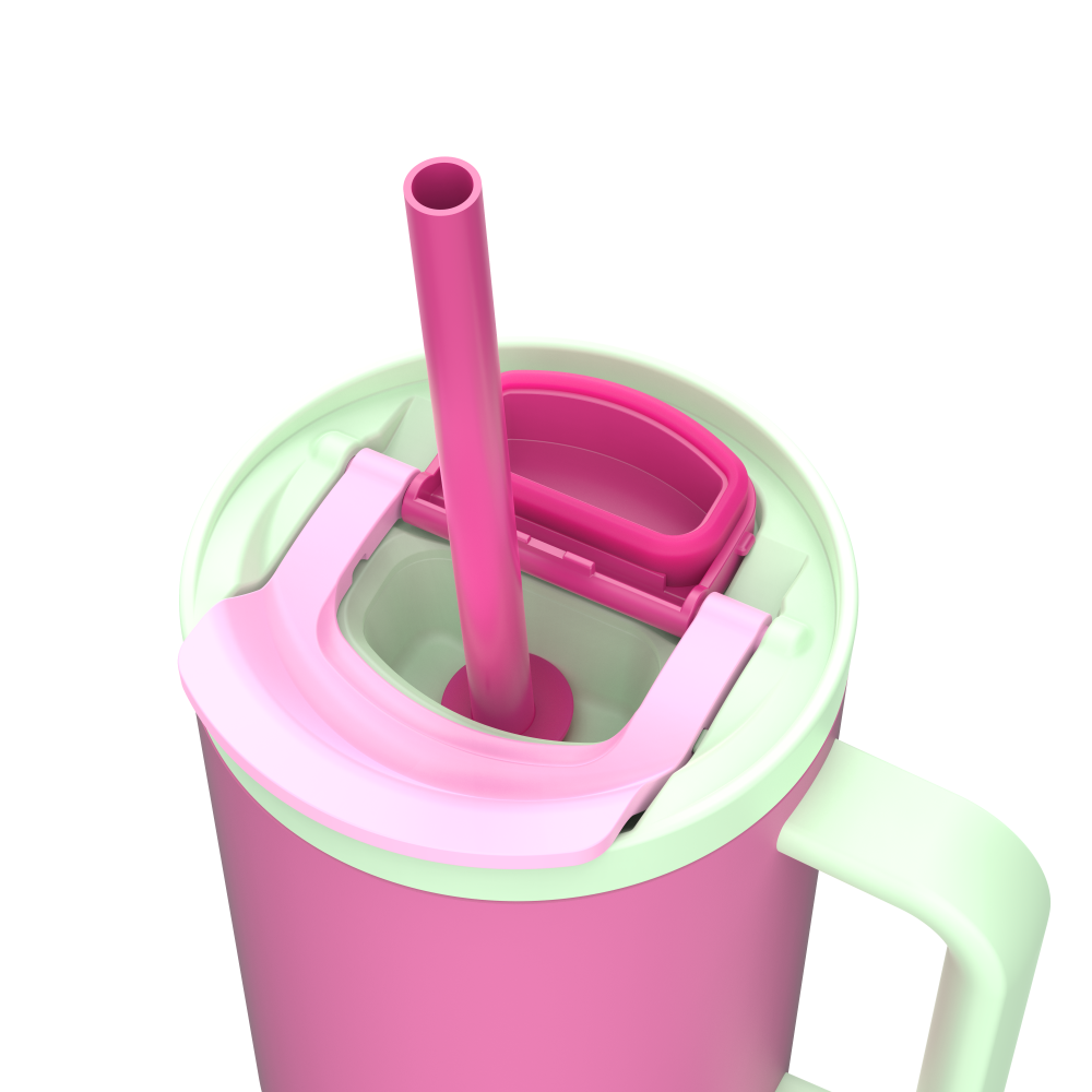 RIO THERMO MUG WITH HANDLE 950ML, PINK, Kambukka